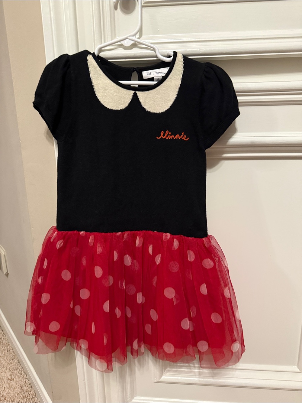 Disney Black and Red Minnie Mouse Polka Dot Tulle Dress - Picture 1 of 3